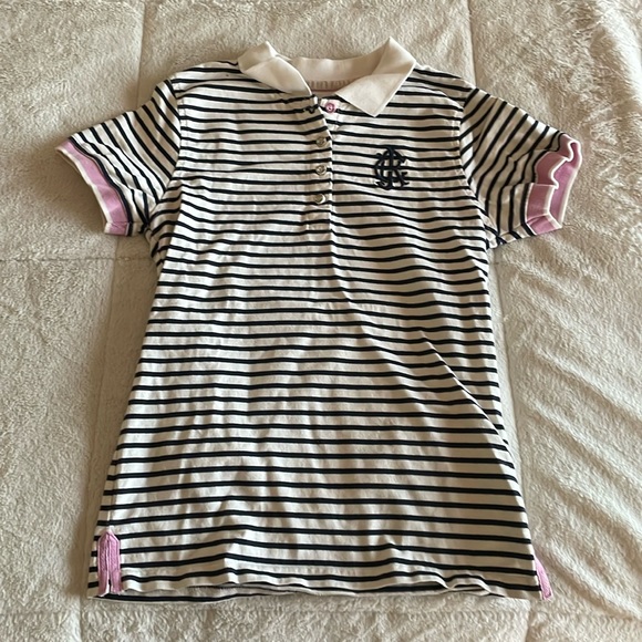 Joules Pink and Striped Polo - Picture 1 of 5